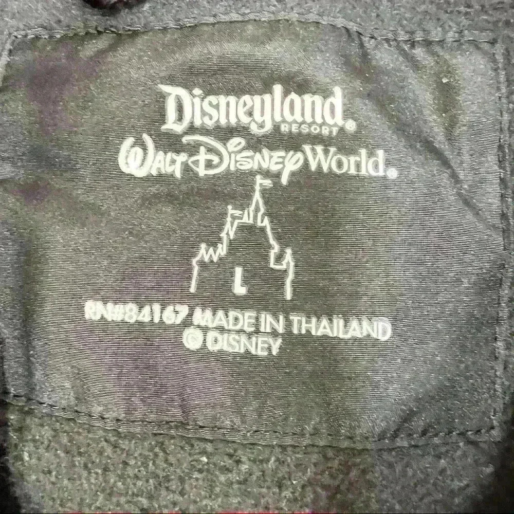Disney Park DisneyLand Resort 1955 Mickey Mouse Fleece Jacket Black Unisex Sz L - Picture 3 of 10
